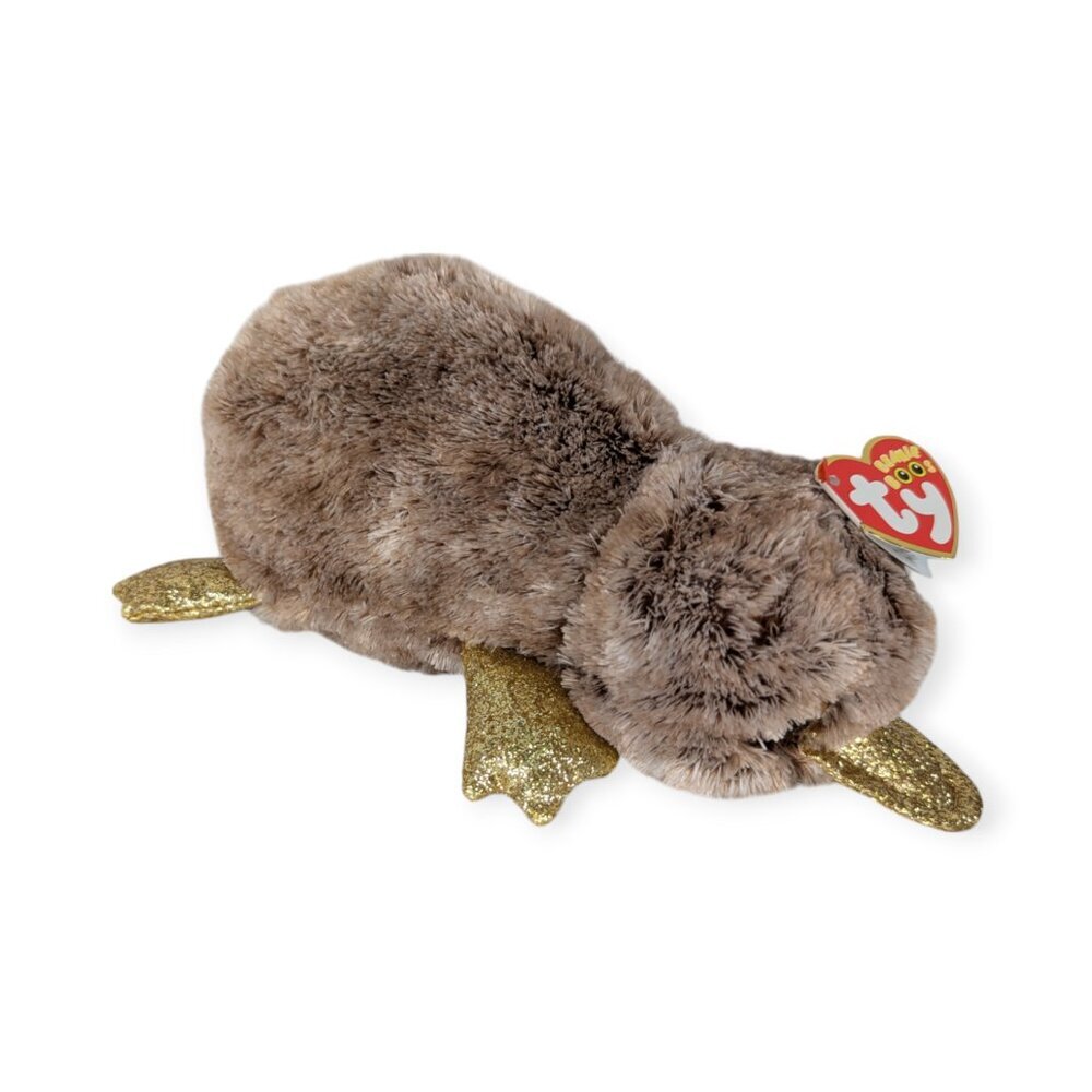 TY Beanie Boos Perry the Brown Platypus 6" Light Brown Version with Tag TYSILK